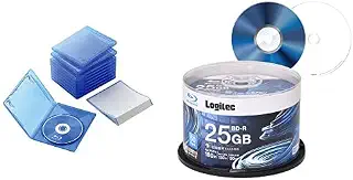【BD-R 50枚セット】エレコム ブルーレイケース 標準サイズ 1枚収納 10個セット クリアブルー CCD-BLU110CBU