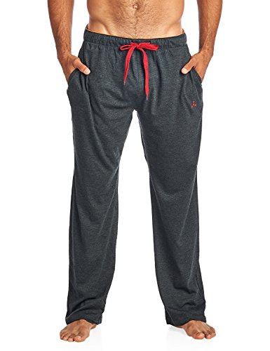 Balanced Tech Men's Jersey Knit Lounge Sleep Pants - Charcoal/Black - Small