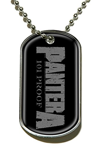 Image of Pantera 101 Proof Name Band Logo Dog Tags Chain Necklace Album Fan Gift Official