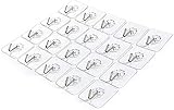 NEEMAY 22lb/9.9kg(Max) Adhesive Heavy Duty Command Sticky Hooks Removable Waterproof Reusable Stainless Hooks For Hanging Wall Ceiling Bathroom Kitchen Bedroom(20pcs)