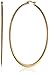 Yellow Gold-Plated Stainless Steel Flattened Hoop Earrings