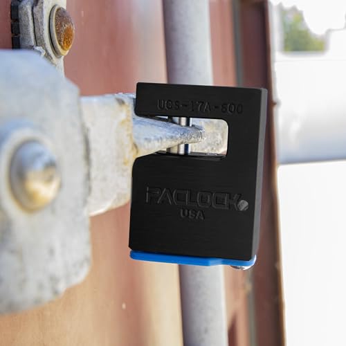 Image of PACLOCK's 17-600-Series Block-Lock, High Security Rotating Disc, Manufacturer-Controlled Key Assigning, Exclusive Key Number, U-Pick! Keyed Alike w / 1 Key, Black