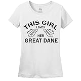This Girl Loves Her Great Dane Womens T-Shirt