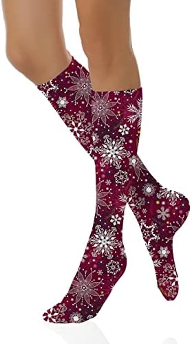 GULTMEE Fashion Compression Socks,Performance Cushioned Athletic Crew Socks for Running,Athletic