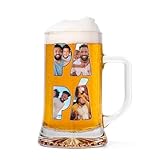 Made in Gift - Jarra de Cerveza Personalizada Papá con fotos – Regalo Original para Día del Padre – Capacidad 500 ml – Diseño a Color – Ideal para Cumpleaños, Día del Padre o Eventos Especiales