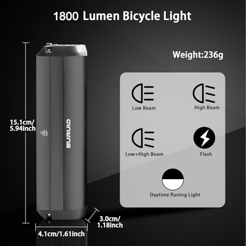 Suruid Super Bright LED Bike Light in action