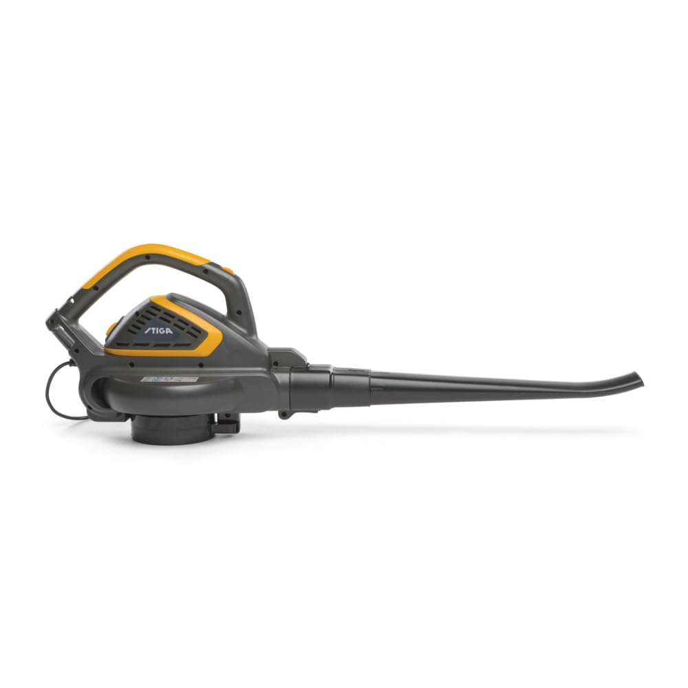 STIGA BL 130c V Soffiatore/Aspiratore Elettrico, 2600 W, 7 m³/min – Sacco 45 L, Mulching – Pulizia Giardino