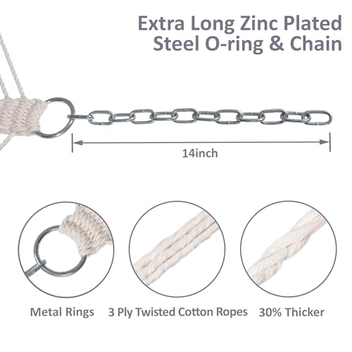 Image of SUNCREAT Replacement Hammock for Stand, 475 lbs Capacity, Two Person Backyard Hammock for Outside, Gray Cloud