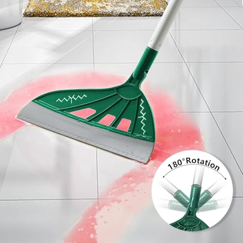 Image of Magic Air Silicone Broom Sweeper, Multifunction Silicone Broom, Household Squeegee for Floor Cleaning, Bathroom, pet Hair, Blue Dog Brush Set（Green）