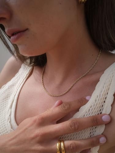 Collier torsadé réglable Purelei de 40 à 45 cm avec maille fine rétro