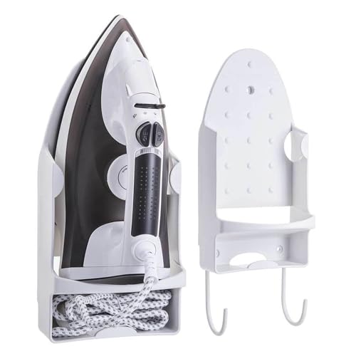 Topyond Support Mural En Fer Résistant à la Chaleur Avec Crochets, Organisateur De Fer électrique Pour Placard Et Hôtel, Accessoires De Blanchisserie