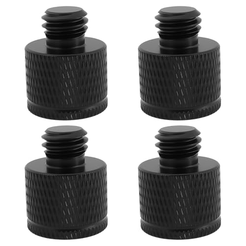 The Lord of the Tools 4PCS Male 3/8'' to Female M8 Imperial Adapter Screw Suitable for Tripod Photography Equipment