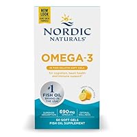 Nordic Naturals Omega-3, 690mg, Zitronengeschmack, 60 Fisch-Weichkapseln