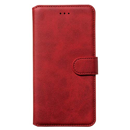 Preisvergleich Produktbild Docrax Galaxy S20+ (S20Plus) Handyhülle, Hülle Leder Case mit Standfunktion Magnetverschluss Flipcase Klapphülle kompatibel mit Samsung Galaxy S20 Plus - DOYYO080721 Rot