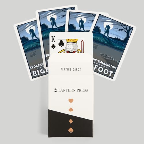 Lantern Press Spokane Washington Bigfoot Póker 52 cartas miniatura 6