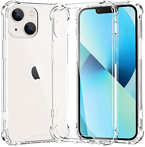 Melomon Case for iPhone 13 Mini, Clear Case with Shockproof Bumper, Anti-slip Transparent TPU Cover for iPhone 13 mini (5.4 Inch)