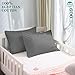 Travel Pillow Case 12x16 Size Set of 2 Envelope Closure Toddler Pillowcase 600 Thread Count 100% Soft Egyptian Cotton Travel Pillow Covers 12 x 16, Dark Grey Solid
