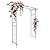 VINGLI Garden Arbor, Arch Archway for Wedding Ceremony Party, Steel Garden Trellis for Plant Climbing, Christmas Garden Decorations Pergola for Garden, Backyard, Lawn (Black)