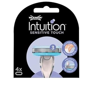 Wilkinson Sword Intuition Sensitive Touch Blister Ladeköpfe x4 – Nachfüllpackung für Damen – Kompatibel mit Intuition Complete Rasierer