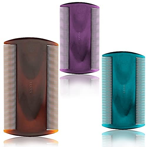 Sanas Lice And Nits Removal Comb Lice Comb 3Pcs Lice Removal Machine For Women And Kids Dandruff Remover Eggs Removing Comb For Kids Nits R 3Pcs (Multicolour)-image-4