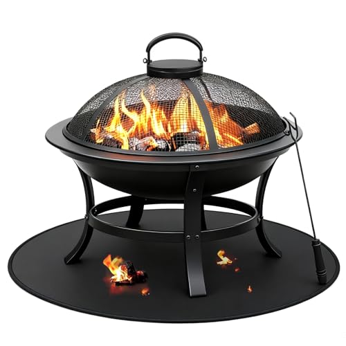 Tappeto barbecue da esterno, Tappetino per braciere, Tappetino rotondo per griglia, Protezione per pavimento, Protezione Pavimento per Terrazzo e Balcone, Questo brillante runner da tavola