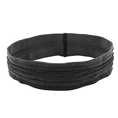 Doact Sports Hair Band Non Slip Sweat Exercise Fitness Headband Wide Elastic Hairband Soft Stretchy Head Band(BLACK)