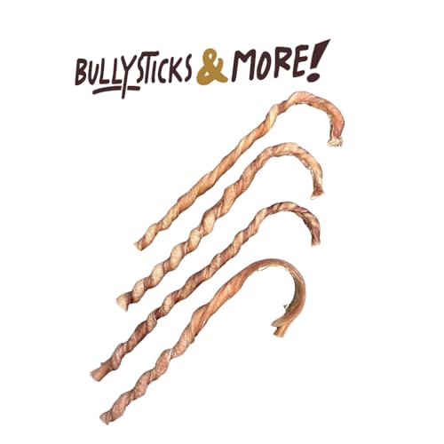 Image of BULLYSTICKS & MORE - 10-12 Inch Bully Stick Candy Cane Twists - 10 Count