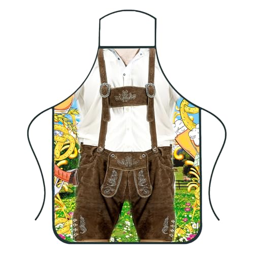 Fmzrbnih Delantales Divertidos Para Hombres BBQ | Pintura Artística Delantal,Transpirable Para Bodas Barbacoas Picnics Camping Restaurantes Navidad Halloween