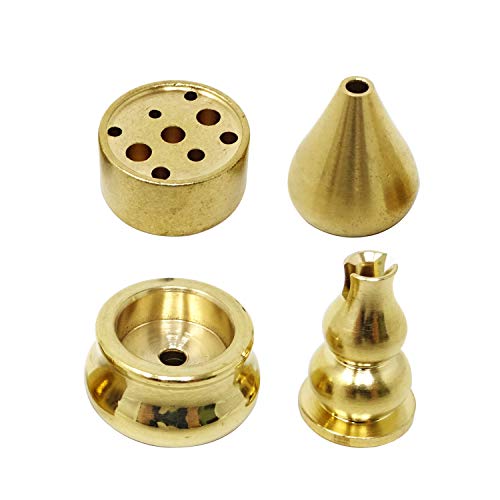 Honbay 4Pcs Brass Incense Holder Incense Stick Holder Mini Incense Cone Burner Alloy Ash Catcher For Indoor Outdoor Use  thumb #3