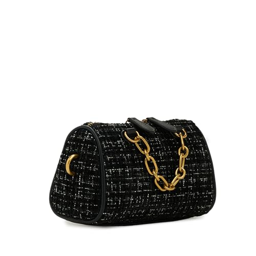 Image of Miraggio Odette Crossbody Bag For Women | Tweed Texture Sling Bags With Detachable Chain | Gift Items For Women