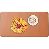Leder-Esstischmatte, öldichte Küchentextilien, tragbares Camping-Tischset, für Hausbesitzer, Familien, Wohnung, Büro, Zuhause, Abendessen, Party, Restaurant, Picknick, Urlaub, Terrasse, Camping