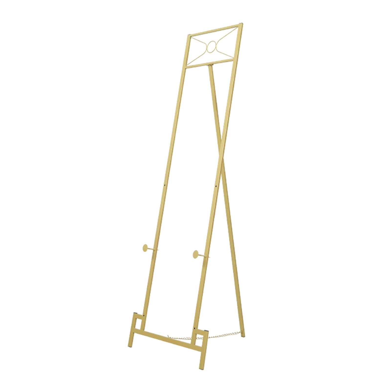 HADECOLL Painting Artist 150Cm Tall Artist Easel, H-Frame Easel Stand, Portable Folding Easel For Floor, Lightweight Metal Easel For Painting, Drawing, Display, Gold/Black/White