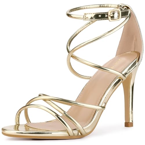 Perphy Crisscross Strappy Open Toe Stiletto Heel Sandals for Women