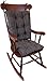 The Gripper Non-Slip Polar Jumbo Rocking Chair Cushions, Chocolate