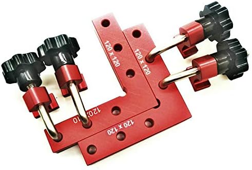 1Set Woodworking Right Angle Positioning Clamps 90 Degrees L-Shaped Fixed Clip (120mmX120mm)