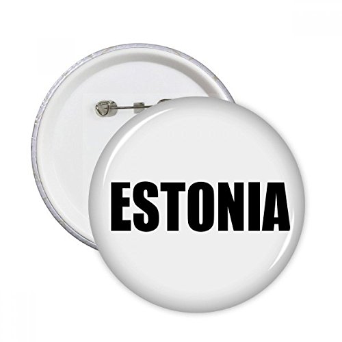 Broche Estonie bouton rond noir décoration vêtement multicolore M