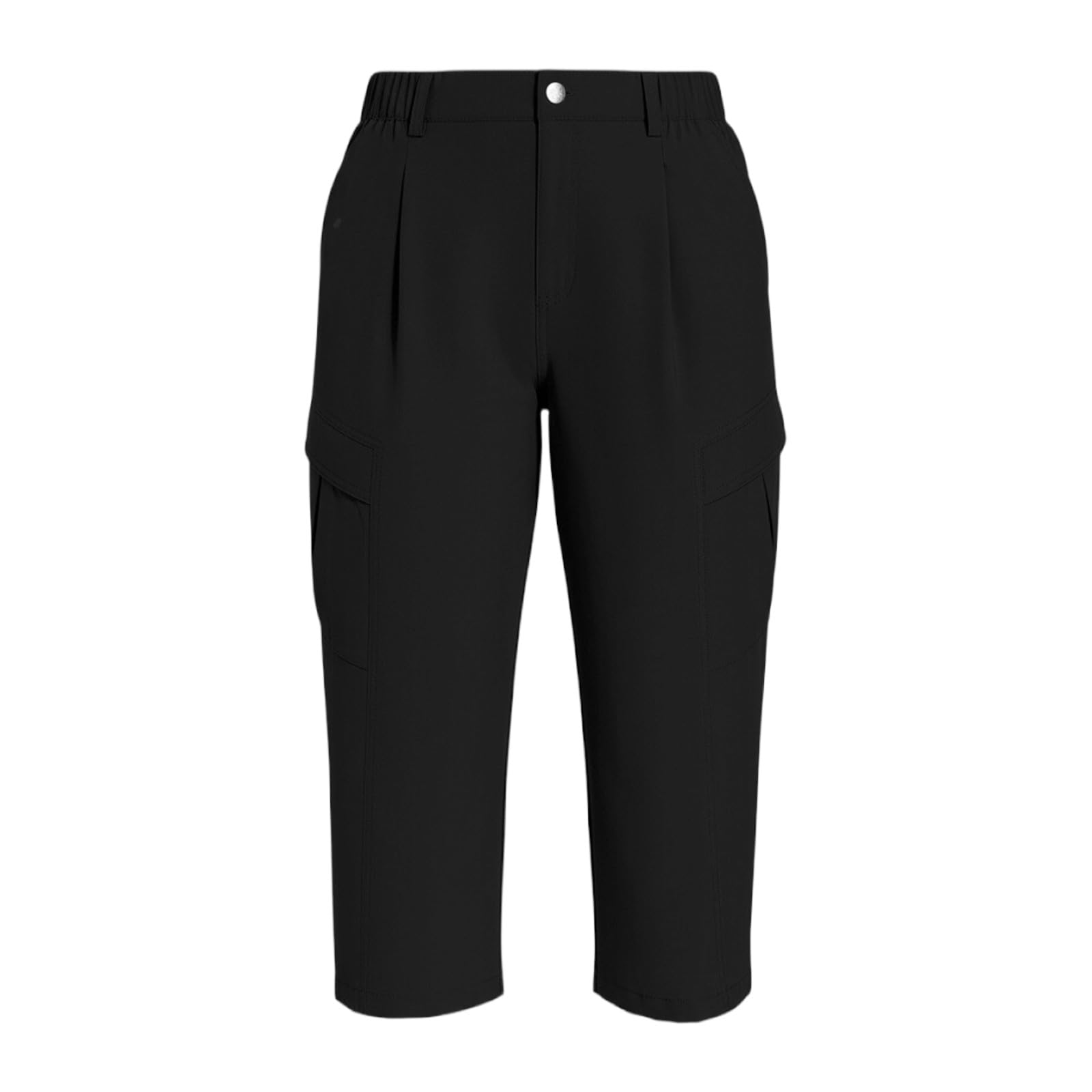 Caprihose Damen Sommer 3/4 Wanderhose Damen Leicht Arbeitshose Mit Taschen 2026 Golf Chino Sporthose Lockere Dreiviertel Freizeithose Bootcut Yoga Fitness Outdoorhose