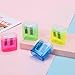 12 Pack Mini Colored Manual Pencil Sharpener with Lid Dual Hole (8-10mm), for Adults Artist Students School Home Office Stationery Supplies