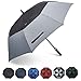 G4Free Parapluie de Golf 55/61/69/72 Pouces Coupe-Vent Double Canopée Ouverture Automatique Extra-Large Solide pour Hommes Femmes