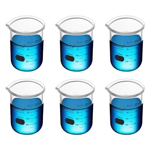 Maccx BKL250-006 8.5Oz(250Ml) Sturdy Glass Beaker, Heavy-Duty Lab Beaker Set thumb #1