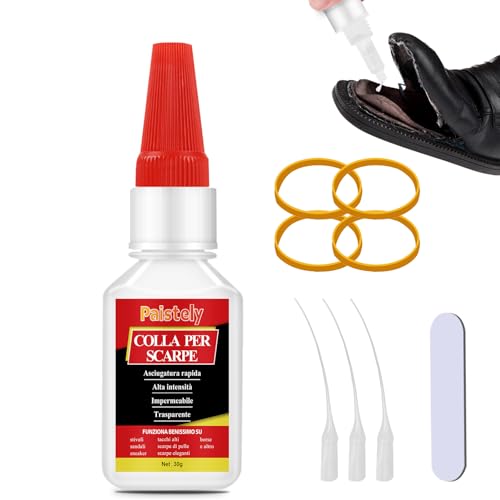 Colla Scarpe Professionale, ad Asciugatura Rapida e Flessibile, Trasparente e
