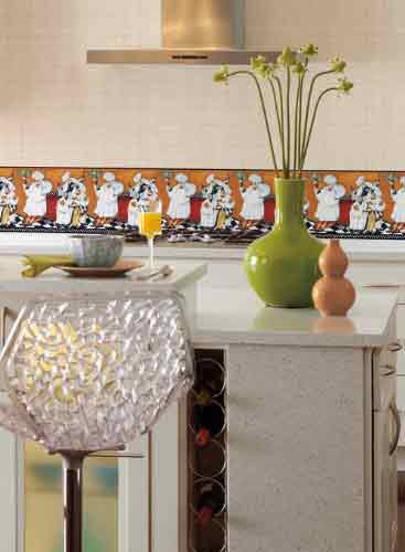 York-Wallcoverings-BG1680BD-Chefs-A-Cookin-Wallpaper-Border-Rust York Wallcoverings BG1680BD Chefs A Cookin Wallpaper Border Rust