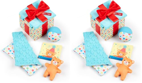 Image of Melissa & Doug Wooden Surprise Gift Box Infant Toy (5 Pieces) Baby Toy Gift Set, Tactile Sensory Toy for Babies and Toddlers - FSC-Certified Materials (Pack of 2)