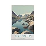 Wast Water Travel England - Lienzo decorativo para pared (30 x 45 cm)