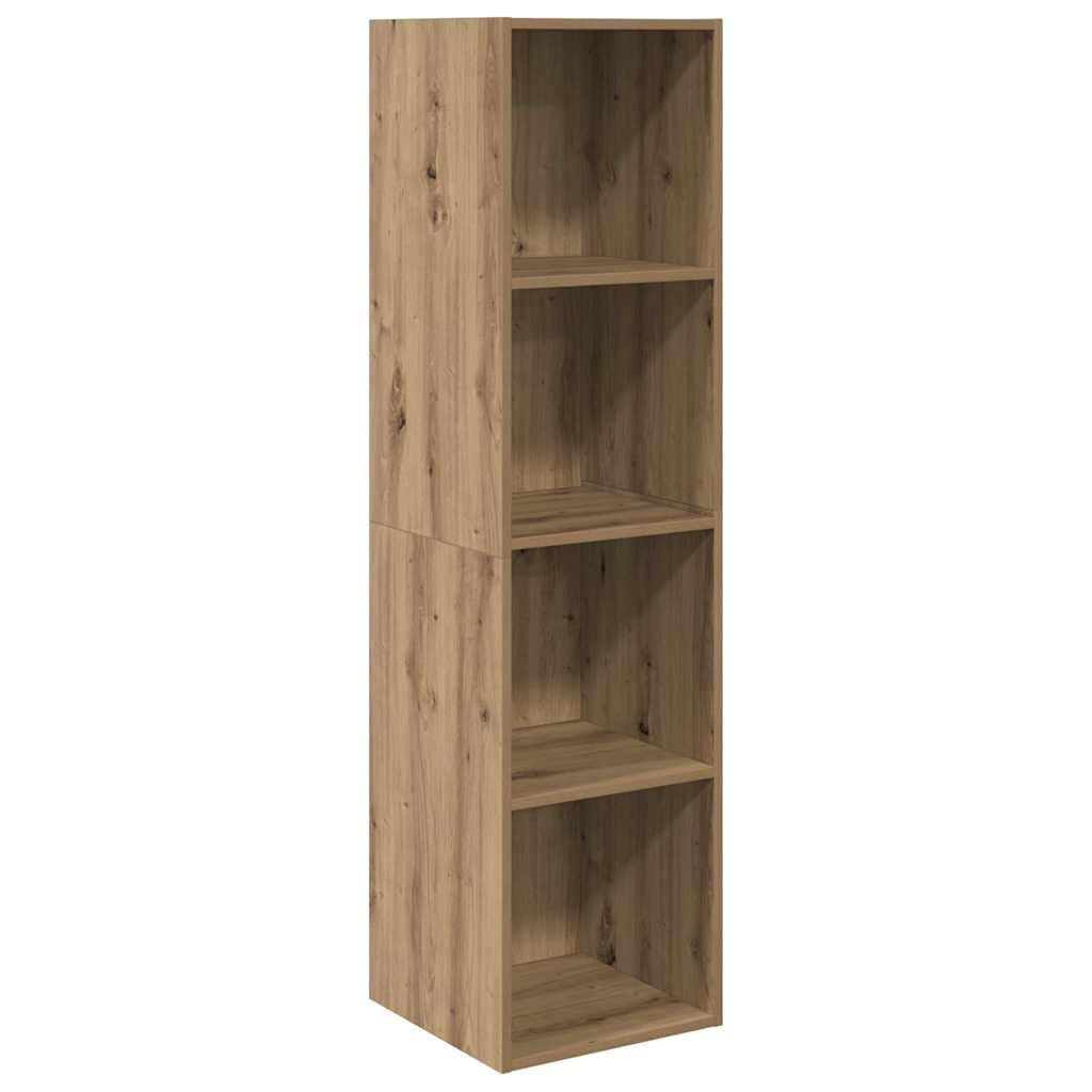 TV-Schrankset Wandmontiert 3-teilig, Artisan-Eiche Holzwerkstoff, Modernes Media Center, Platzsparendes Entertainment-Möbel für Wohnzimmer, Schlafzimmer