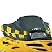 PowerMadd 13120 Cobra Windshield for Ski Doo MXZ (s2000) - Black with yellow checkers - Low height
