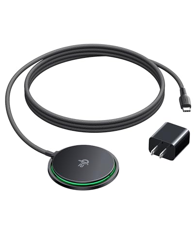 INIU Magnetic Wireless Charger, Qi2 Certified 15W Fast Mag-Safe Wireless Charging Pad with Cooling Fan, Only for iPhone 17 16 15 14 13 12 Series, AirPods, and More (Adapter Included)