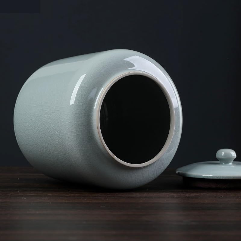Caja de té Sellada Lata de té Grande, Tanque de Almacenamiento de cerámica, Caja de té Caddy, Tarro Sellado, contenedor de té, Organizador, Caja de Almacenamiento, Lata de té Tarro de té con Tapa (Co