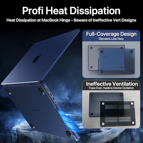 Image of Soonjet Luxe Chroma for MacBook Pro 14 inch Case | M5 M4 M3 M2 M1 Pro /Max 2026-2021 | Midnight Blue Clear | Protective Hard Shell Laptop Cover