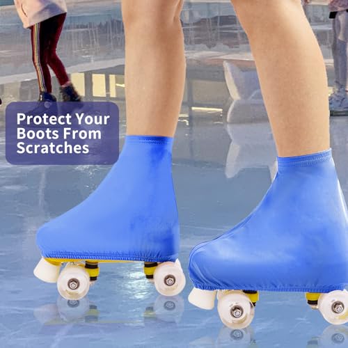 TUYUU Skate Covers, Skating Boot Covers, Skate Accessories. (Blue, M)